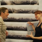 Marguerite French (right), a performer with Superhero Clubhouse, interviews Kirsty Tinto for Field Trip: A Climate Cabaret