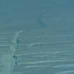 A large crack has developed in the floating tongue of the Pine Island Glacier