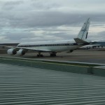 DC-8 plane outfitted for measuring the ice