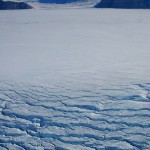 Crevasses forming on the Ryder Glacier